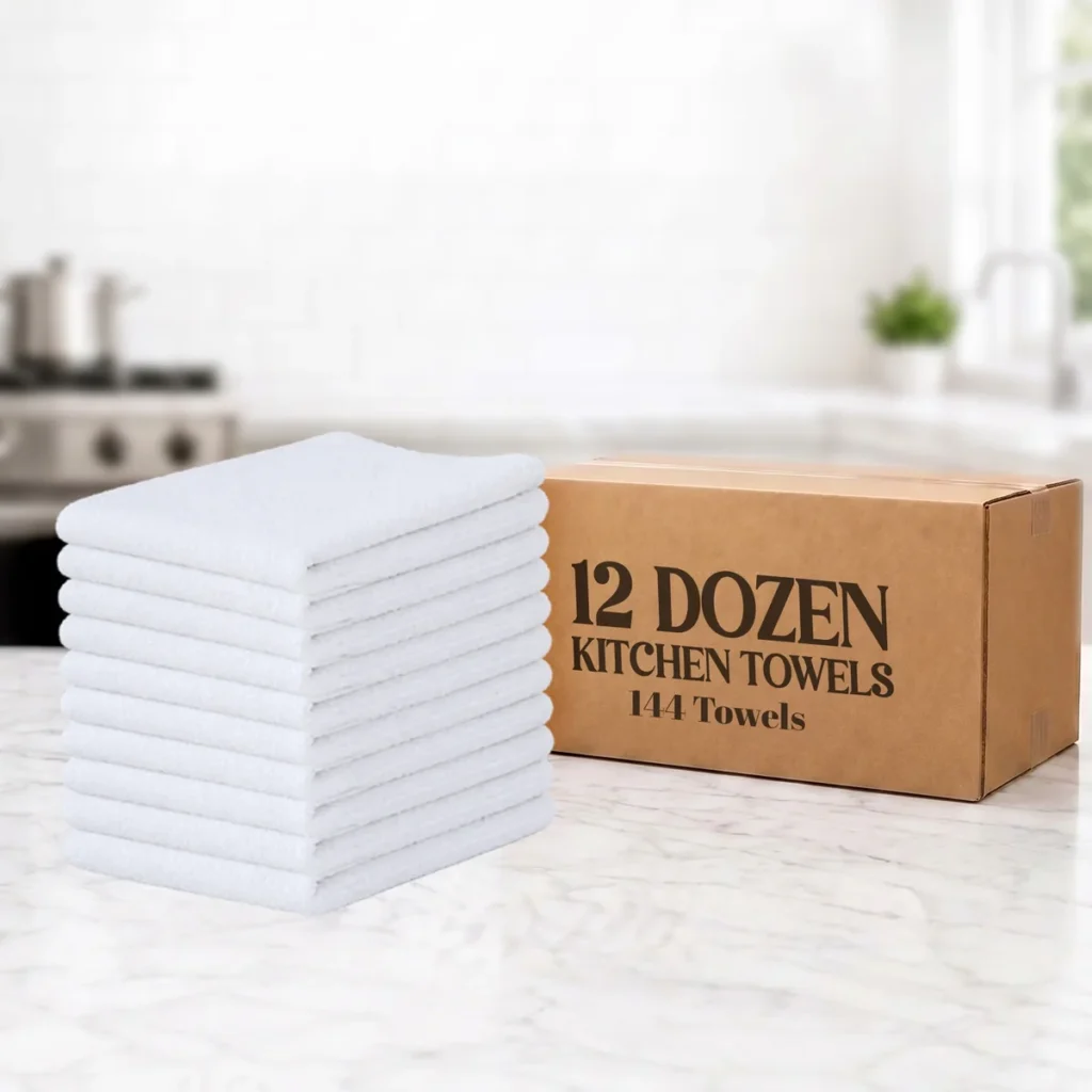 100% Cotton Bar Mop Towels – Kitchen & Restaurant Cleaning Towels | 12 Dozen / 144 Towels per Case