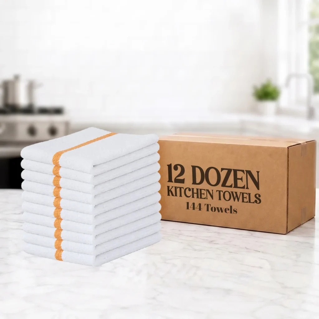 100% Cotton Bar Mop Towels – Kitchen & Restaurant Cleaning Towels | 12 Dozen / 144 Towels per Case